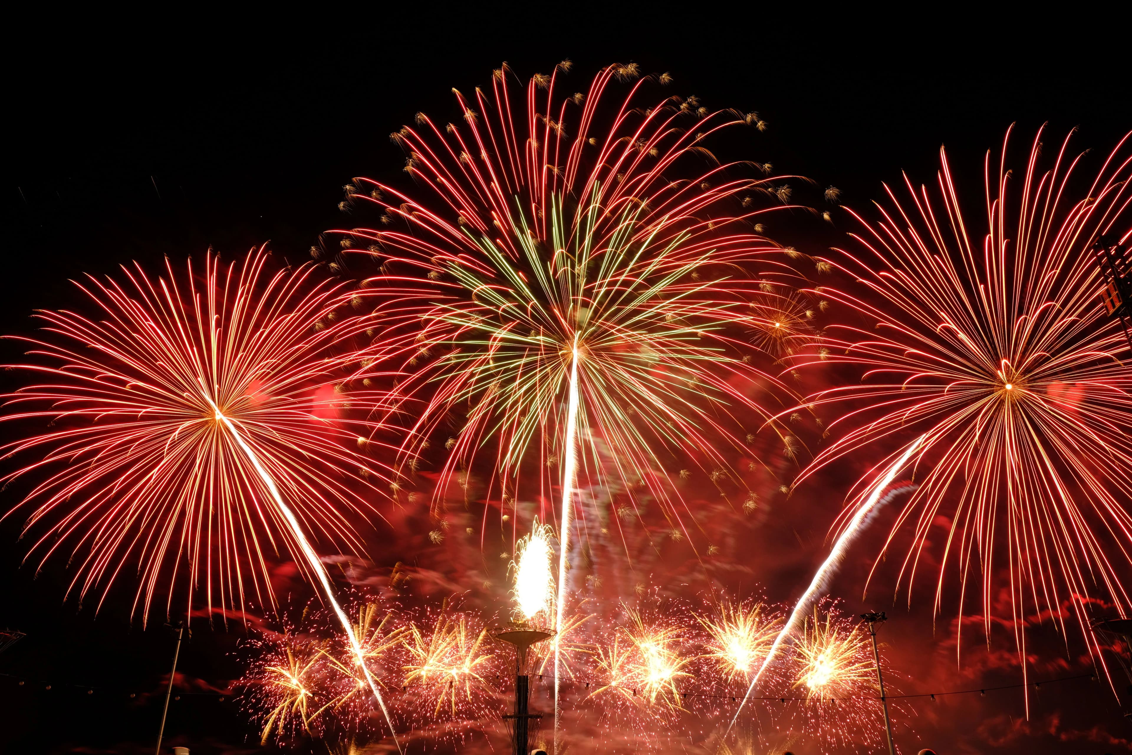 Plaza fiesta crown, a fireworks display for a fiestas event